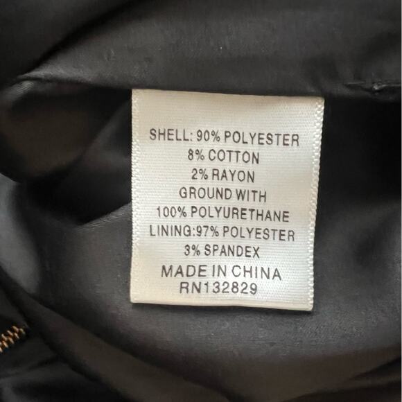 Majorelle Revolve Women’s Chloe Black Vegan Faux Leather Flared Leg Jumpsuit XL - Picture 9 of 12